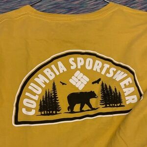 Columbia Mustard Graphic Short Sleeve Tee